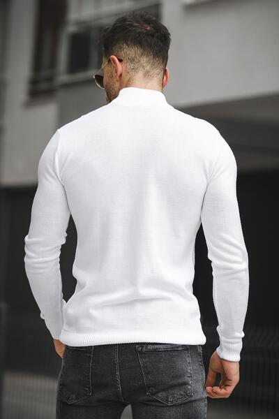 Oksit Seka 815 Cotton Slim Fit Men's Half Fisherman Sweater