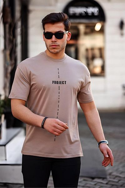 Oksit Trc 2774 Project - Ανδρικό T-Shirt με λαιμόκοψη με στάμπα μπροστά και πίσω