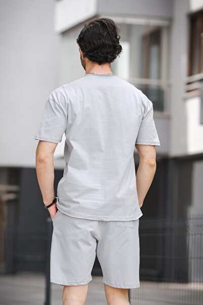 Oksit Trc 2816 Oversize Men's Shorts T-shirt Set with Pockets