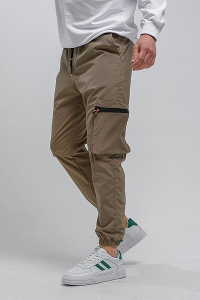 Oksit Ανδρική φόρμα Baltassare Slim Fit στο κάτω μέρος με λεπτομέρεια με φερμουάρ και τσέπη Cargo Parachute
