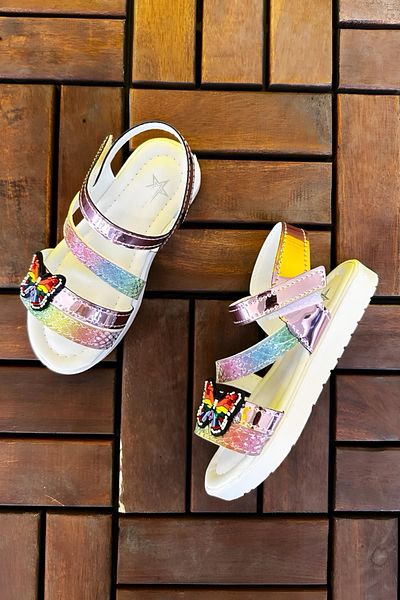 Oksit Sandale pentru fete Momos Butterfly Figured Hologram