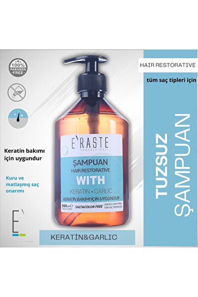ERASTE KERATIN&GARLIC ŞAMPUAN 500ML