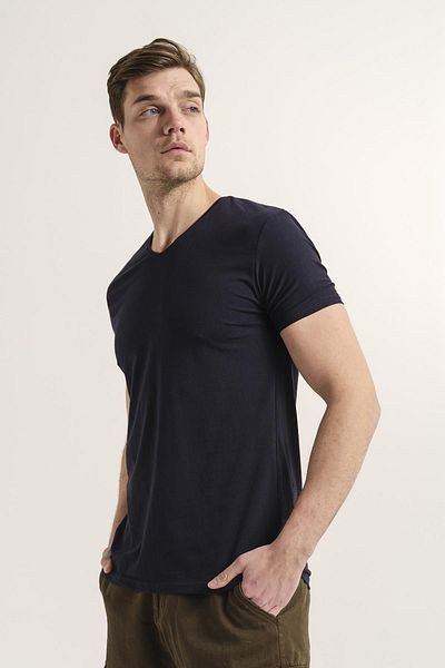 Oksit Ανδρικό μπλουζάκι Riley V-Neck Slim Fit Basic