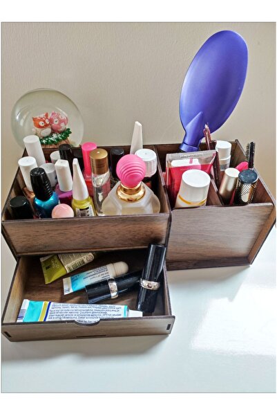 Notpa Kalemlik Organizer Masaüstü Ahşap Kalemlik Montajı Yapılmış Ürün