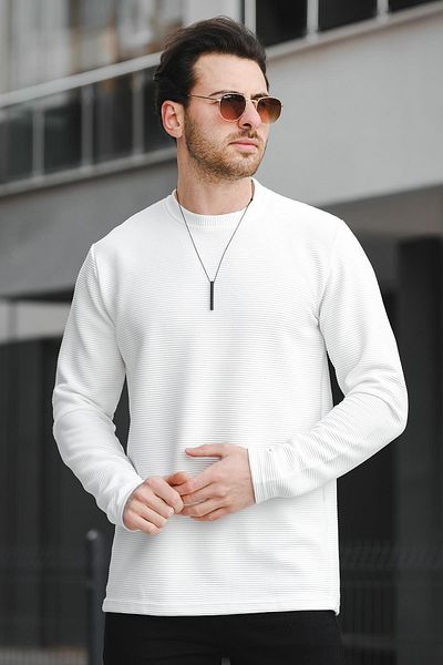 Oksit Ανδρικό μακρυμάνικο μπλουζάκι Ft 140 Slim Fit Autoban Pattern
