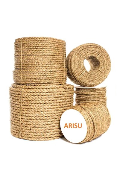 Arısu 5 Mm 20 Metre Jüt Halat Ip Dekoratif Hasır Ip Kendir