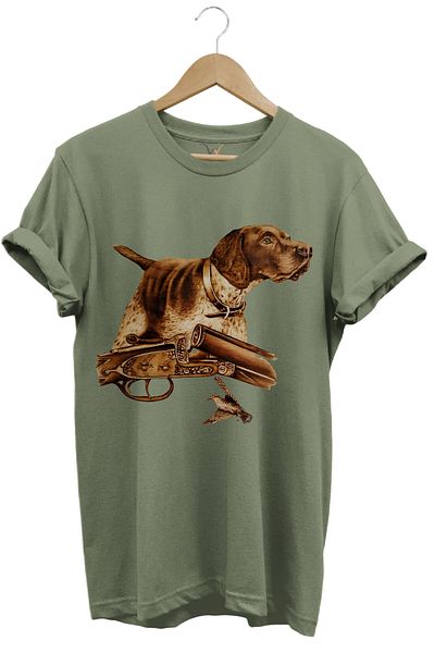 WİDİ Μπλουζάκι Hunter Labrador Retriever με θέμα το κυνήγι με δείκτη 100% βαμβάκι με κανονική εφαρμογή