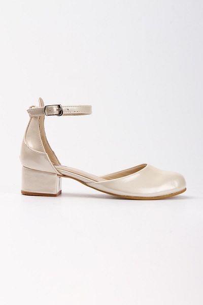 Paqpa Nancy Girl's Soft Sole Pearl λουστρίνι με χοντρό τακούνι παπούτσια TA2002-03