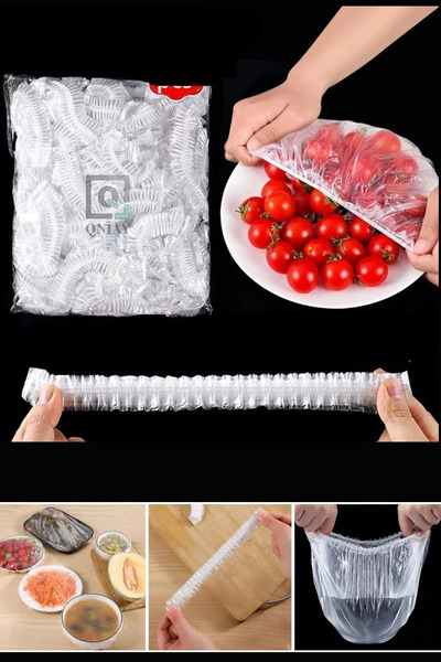 QNİAY 100 Pieces Food Preservation and Storage Cap - Freshness and Preservation Pot Plate Cap, Multi-purpose Camping Picnic