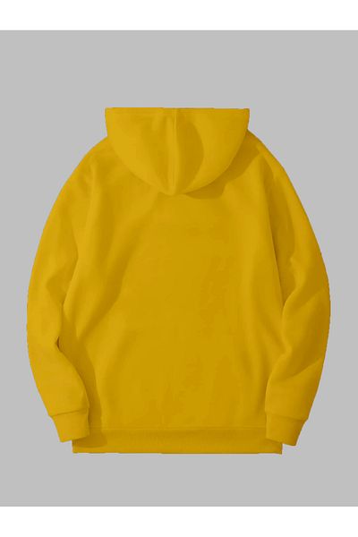 Harmandar Φούτερ με κίτρινη κουκούλα με στάμπα Holy Cat - Hoodie Kangaroo Pocket