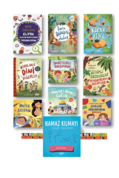Timaş Çocuk 4-yaş Üzeri Islamı Öğrenme-elifba,ibadet,mescid,mutlu,kuran Atlası,dinimi Anlat,namaz 10kitap