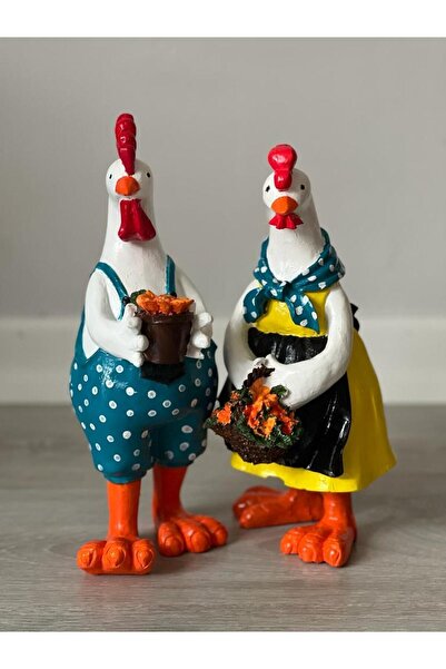 Mir Desing Tavuk & Horoz Çift Biblo