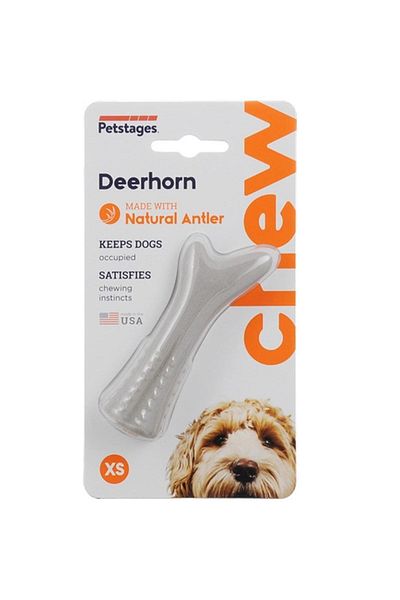 PetStages Deerhorn Antler Alternative Dog Chew Toy Dog Chewing Toy - Xsmall - 667