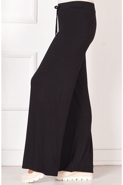 EN GİYİM Women's Black Combed Cotton Pants