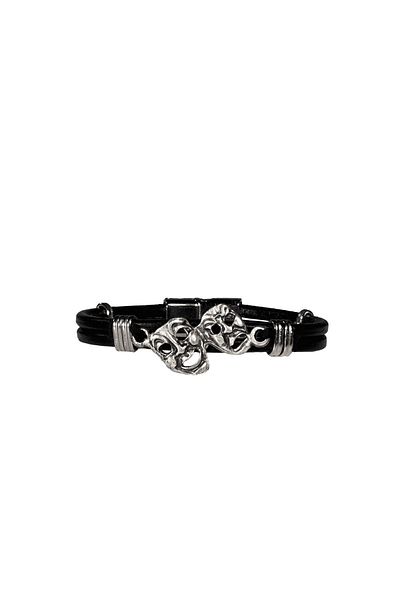 etniko Men's Theater Bracelet - Genuine Leather, Themed Handmade