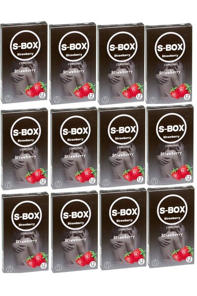 S-Box 144 X S-BOX ÇİLEK KOKULU PREZERVATİF FIRSAT PAKETİ