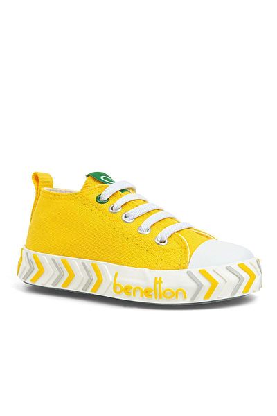 Benetton Elastic Children's Linen Shoes Yellow BN30641-33