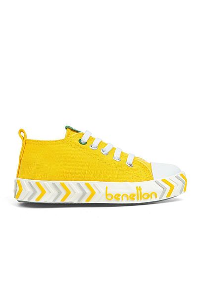 Benetton Elastic Children's Linen Shoes Yellow BN30641-33
