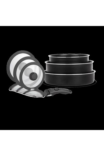Leggno Aıo2252set7 - 7 Piece Titanium All-in-one Shallow Pot Set