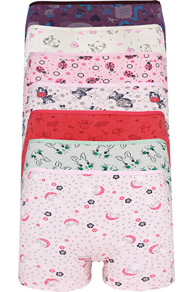 Stars Underwear 6 Κομμάτια Κοριτσίστικα Μπόξερ - Βαμβακερά με σχέδια και Lycra