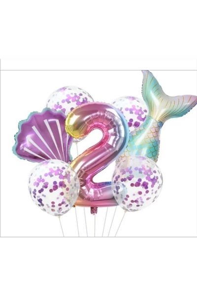 Ekin Süs Mermaid Balloon Set
