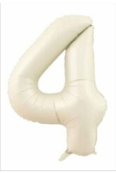 Ekin Süs Cream Color Foil Number Balloon
