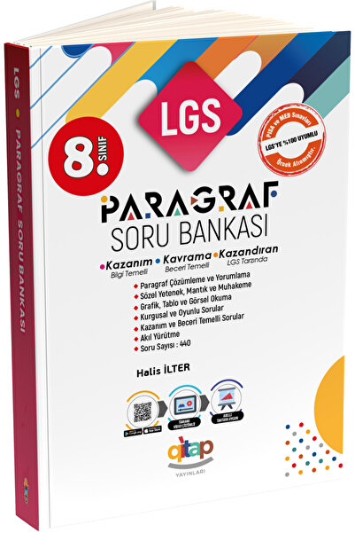 qitap Yayınları Lgs 8.sınıf Paragraf Soru Bankası (VİDEO ÇÖZÜMLÜ)