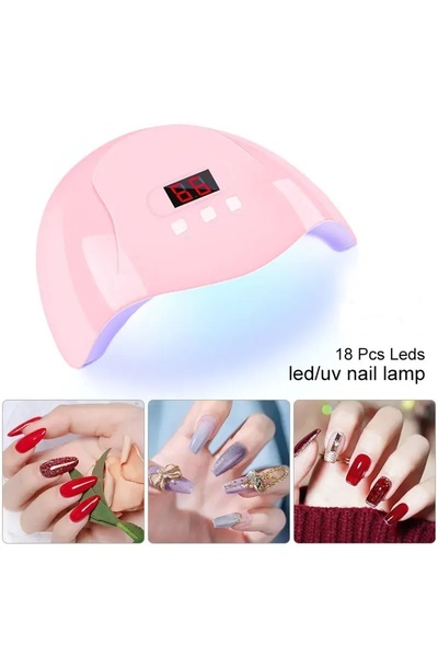 gaman Oje Ve Tırnak Kurutucu Fototerapi Makinesi 54W 18 Led Usb Kablolu Dijit...