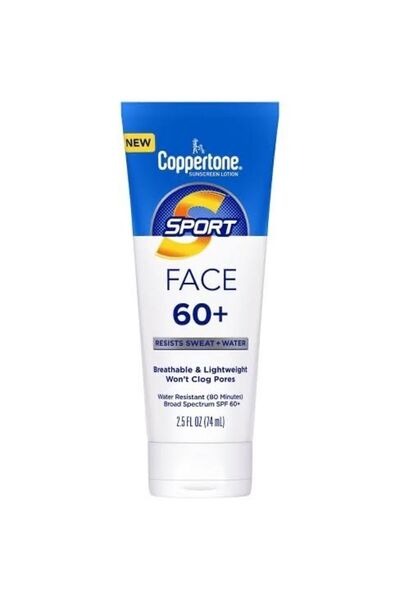 Coppertone 60+ Sunscreen Sport Face Lotion - Lotion 74 ml