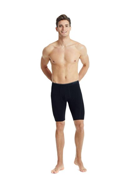 Blackspade Large SizeTenderCotton Black Boxers - Long Leg C0t3n2o9