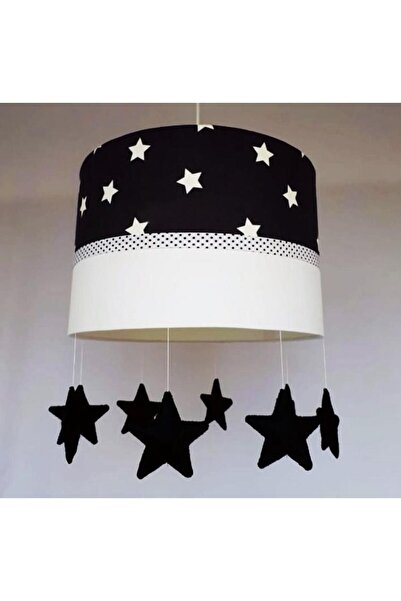 Leobabyroom Siyah Beyaz Yıldız Desenli Puantiye Şeritli Yıldız Figürlü Kız/Er...