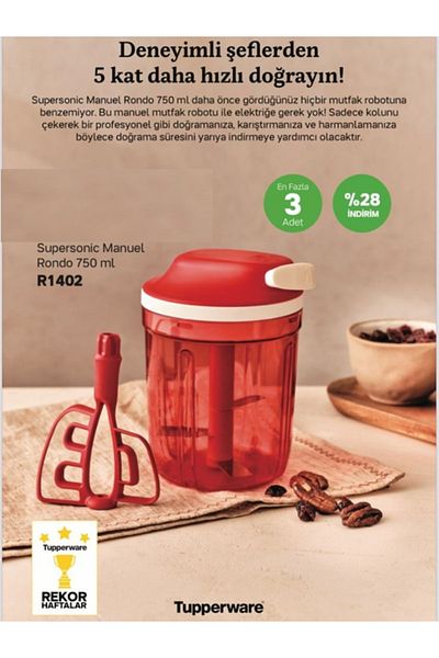Tupperware Supersonic Manual Rondo 750 ml