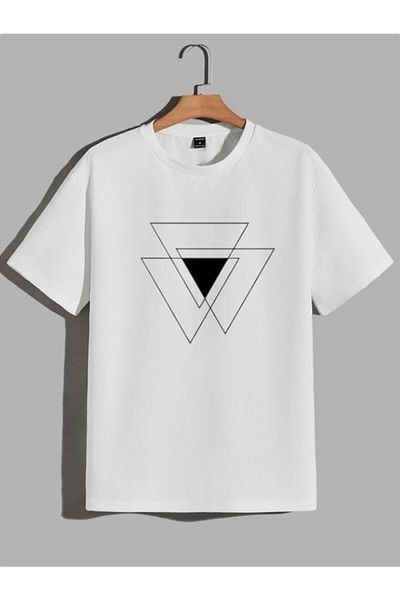 Pink Sky Tricou oversize unisex cu imprimeu minim negru/alb