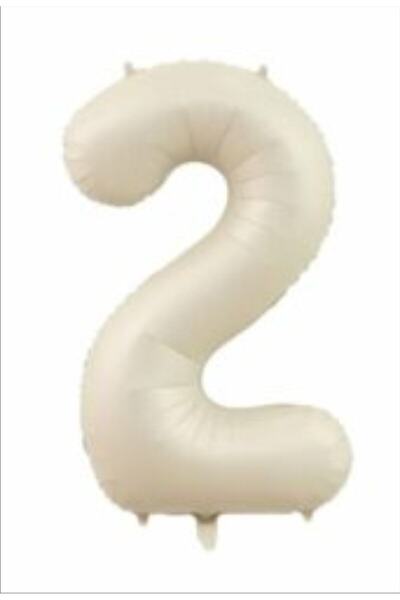 Ekin Süs بالون رقم فويل بلون كريمي
