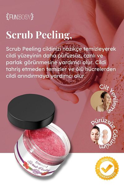 FUNBODY Scrup Body & Hand Peeling 250 Ml Hibiscus Strawberry Flavored