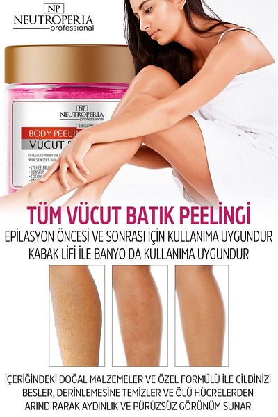 NEUTROPERIA Strawberry Extract Moisture Bomb, Instant Anti-Ingrown Hair Peeling Hand-Body-Foot 240 ml