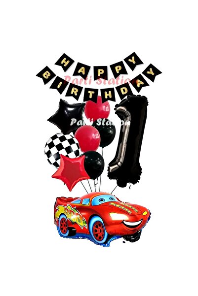 Parti Station سيارة سباق لايتنينج ماكوين بعمر سنة واحدة - مجموعة بالونات عيد ...
