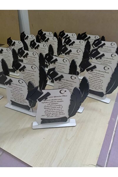 Genel Markalar Mezuniyet Hatırası (PLAKET) Kişiye Özel Isim Yazılı 5 Adet Gön...