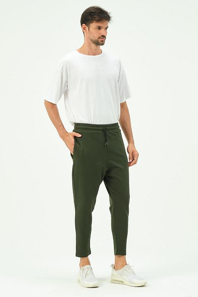 C&City Locker geschnittene Herren-Jogginghose mit geradem Bein 785 Khaki