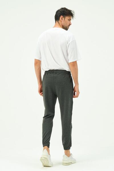 C&City Men's Elastic Leg Sweatpants with Side Pockets 781 Anthracite