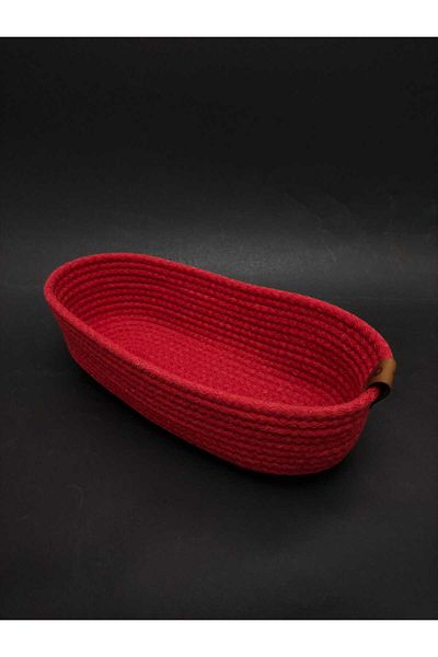 Çt Çeyizci Tekstil Wicker Red Bread Basket - Organizer Basket