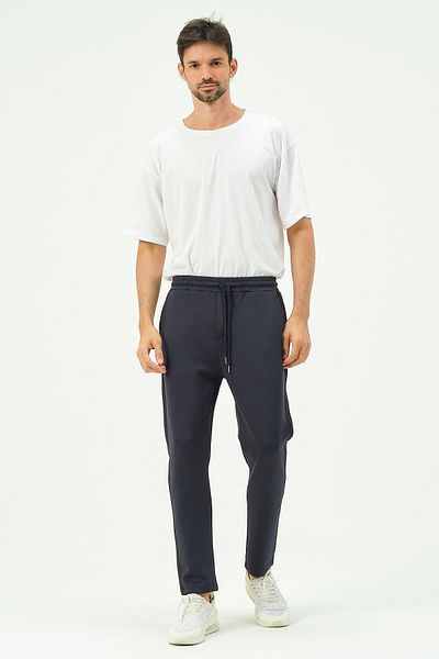 C&City Ανδρικό φούτερ ίσιο με τσέπες στο πλάι 852 Navy Blue