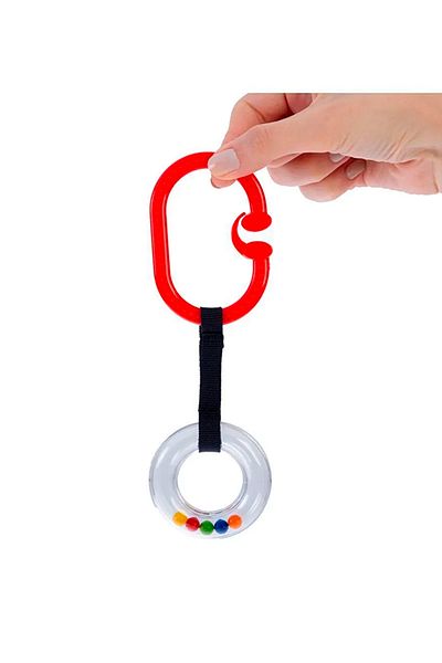 TRENDİMİZBİR Red Oval Stroller - Rattle Ring