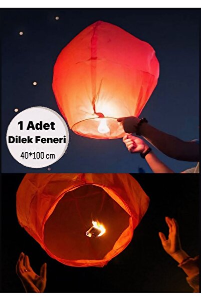 Mi-ÇA HOME 1 Adet Dilek Feneri /Düğün,Nişan Özel Gün İçin Kolay Açılabilen Mumlu Gece Gökyüzü Uçan Dilek Balonu