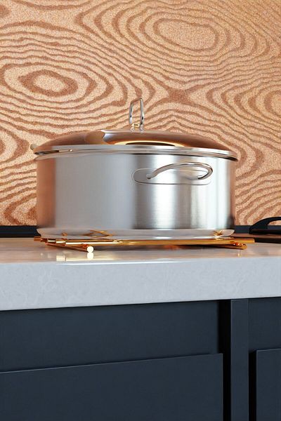 Milenay Gold Stainless Trivet, Pot Mat, Teapot Mat, Protection Table, Mat