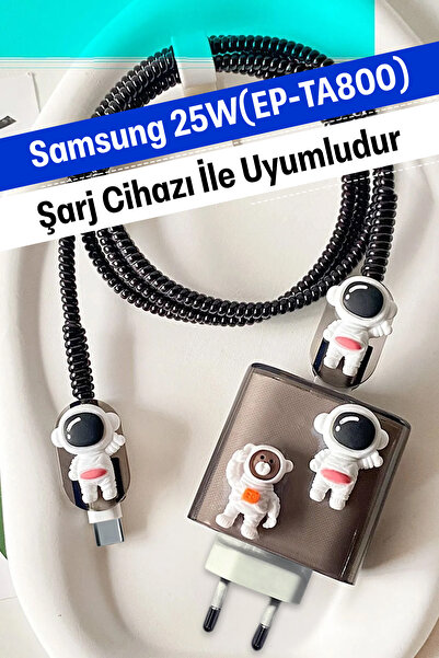 WANNA PROTECT Samsung 25W (EP-TA800) Uyumlu Şarj Başlığı Adaptörü Koruma Kabl...