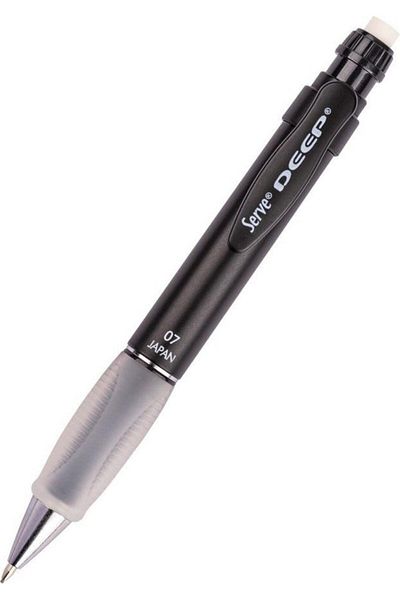 Serve Deep Mechanical Tip 0.7 mm Metallic Black Pen