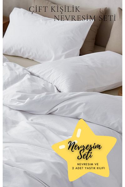 Belsina Home White Double Duvet Set