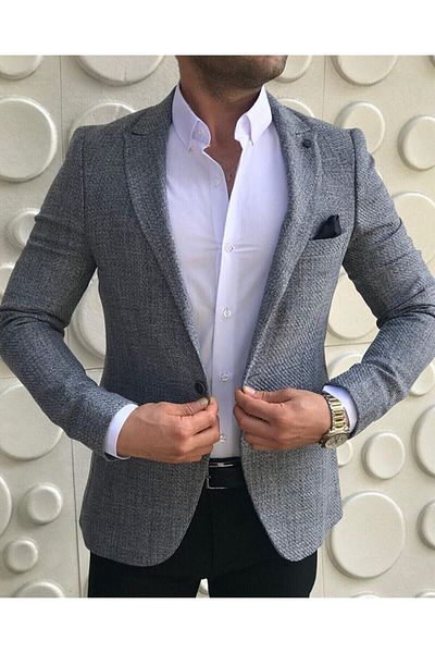 leonmen Italian Style Slim Fit Men's Blazer Single Jacket