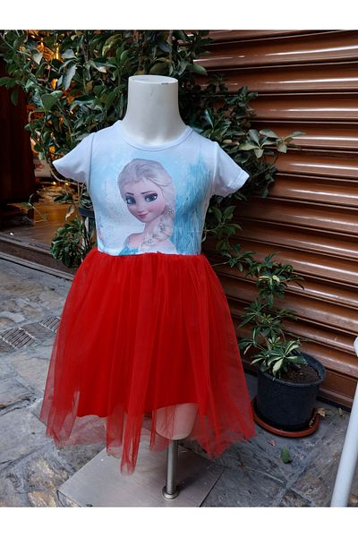 Mıstık Bebe Girl's Elsa Printed Dress